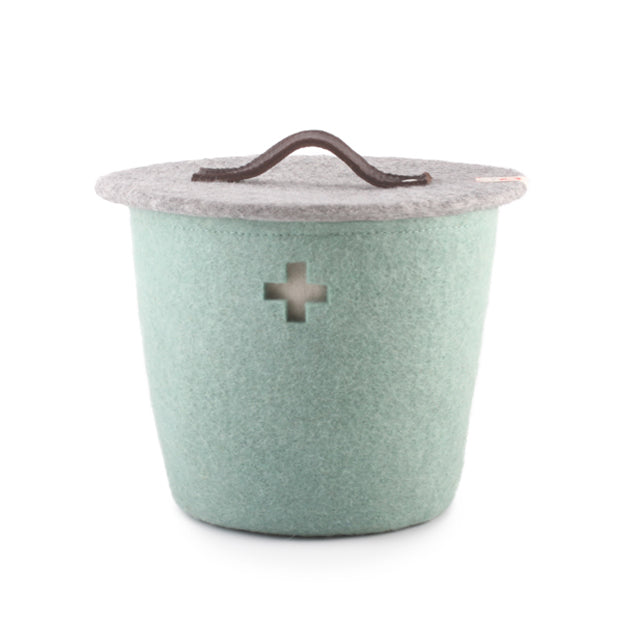 Panier en laine petit - Bleu clair