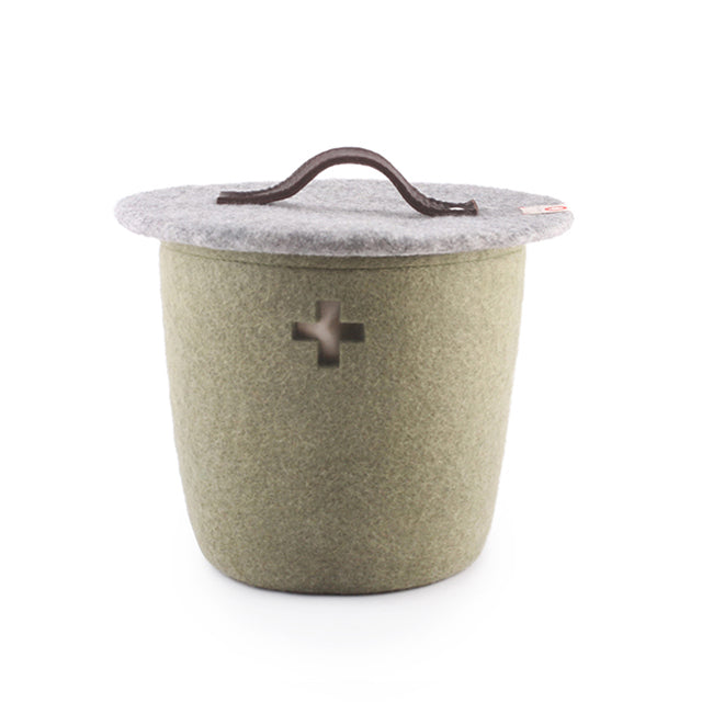Panier en laine Petit - Khaki