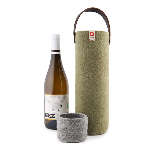 Rafraîchisseur à vin en laine - Vert Khaki