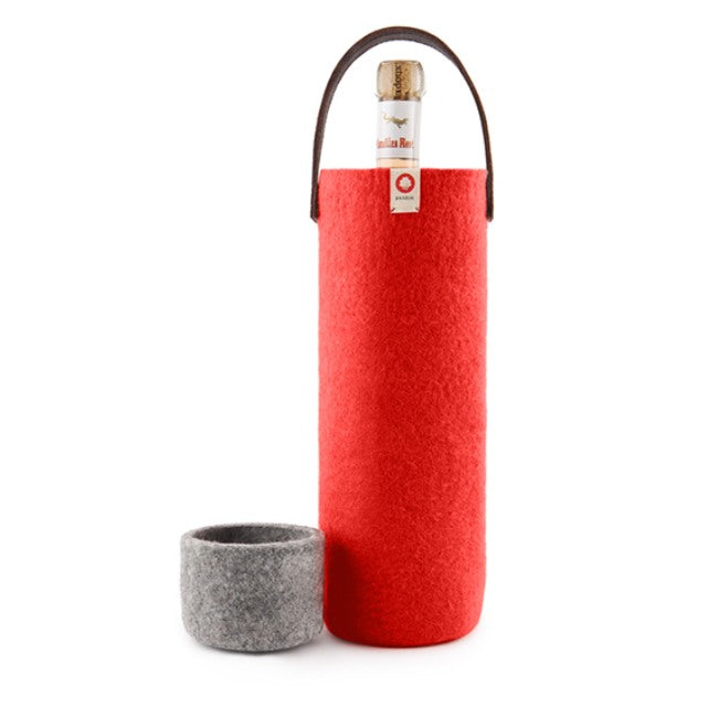 Weinkühler aus Wolle - Swiss Red