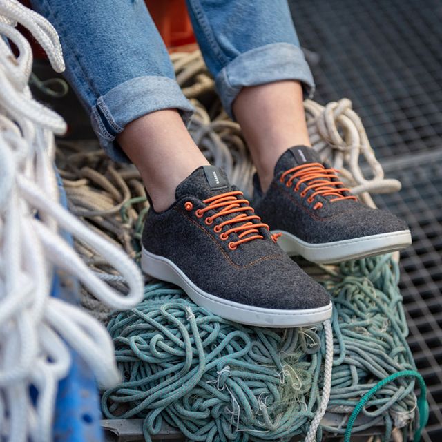 Klassischer Wooler - Orange Grey