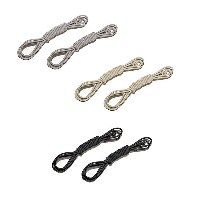 Elastische Schnürsenkel - Schwarz, Weiß, Grau