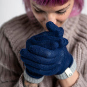 Alpaca Gloves - Marine Blue