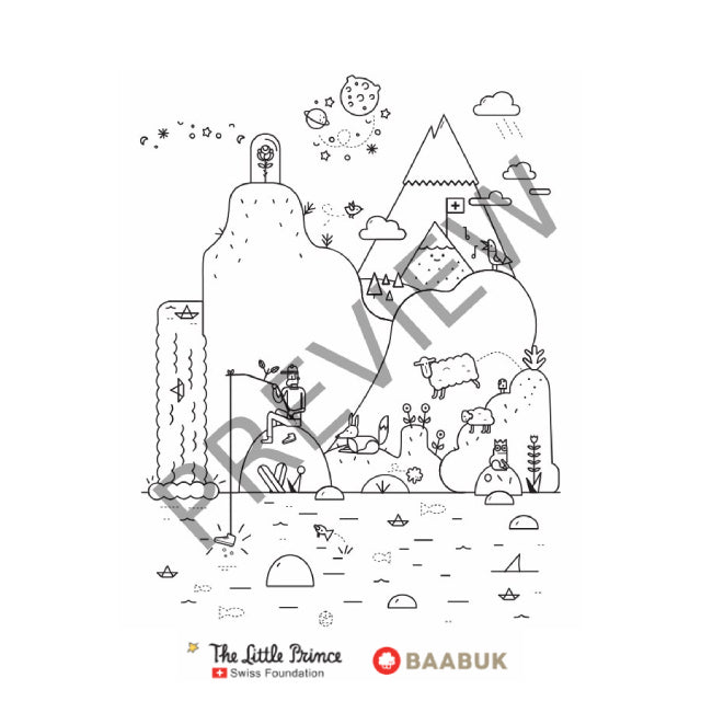 Petit Prince x Baabuk Page à colorier