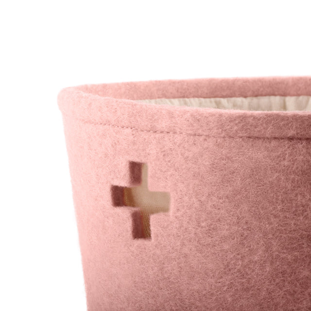 Panier en laine petit - Pink