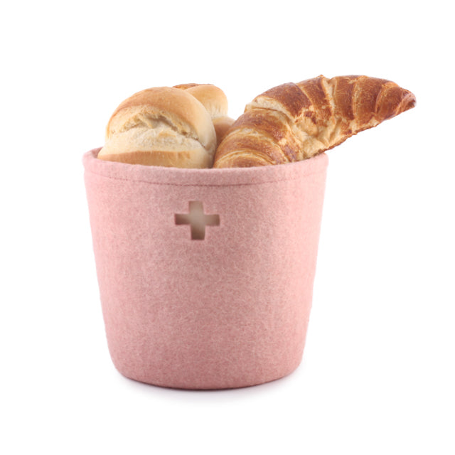 Panier en laine petit - Pink