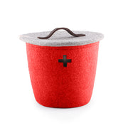 Wool Basket - Swiss Red