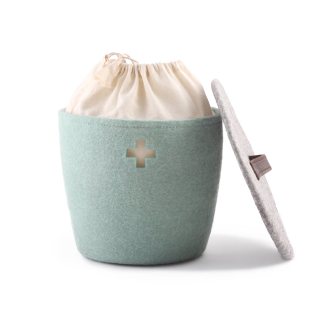 Panier en laine petit - Bleu clair