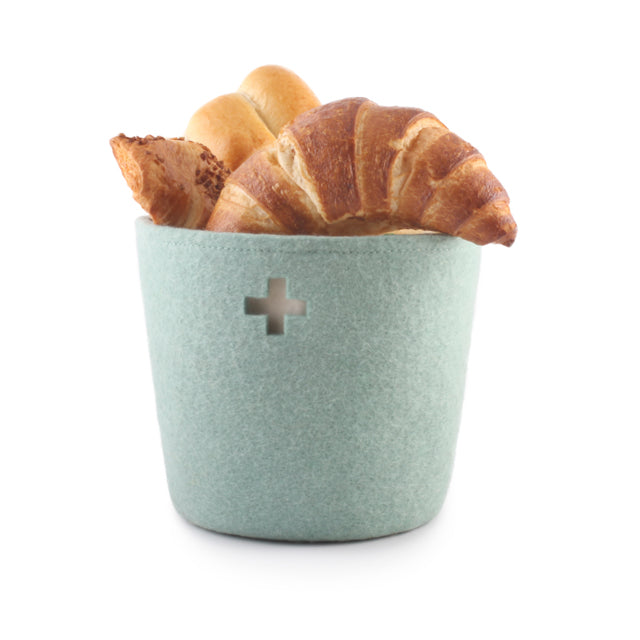 Panier en laine petit - Bleu clair