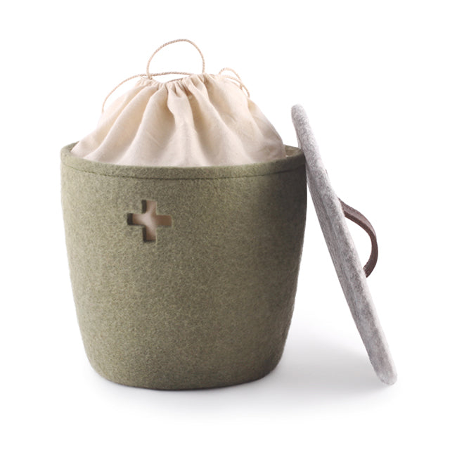 Panier en laine Petit - Khaki