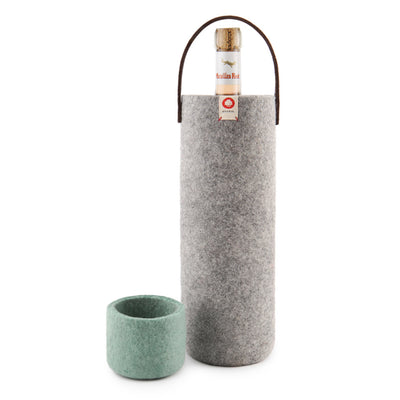 Wool Wine Cooler - Light Grey