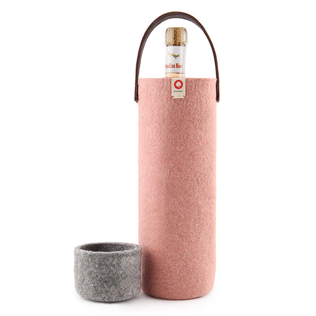 Wool Wine Cooler - Pink